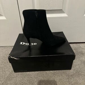 Dune London Black Heeled Ankle Boots